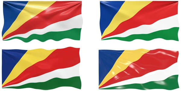 Grande Immagine Della Bandiera Delle Seychelles — Foto Stock