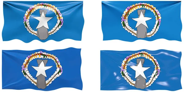 北马里亚纳群岛旗帜的伟大形象 — 图库照片
