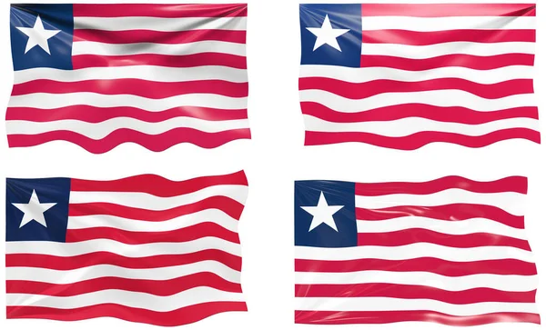 Gran Imagen Bandera Liberia —  Fotos de Stock