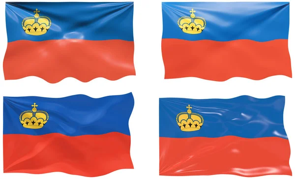 Μεγάλη Εικόνα Της Σημαίας Του Λιχτενστάιν — Φωτογραφία Αρχείου