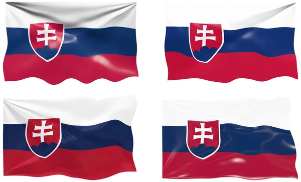 Wielki Wizerunek Flagi Słowacji — Zdjęcie stockowe