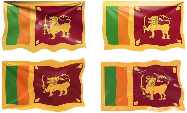 Wielki Obraz Banderą Sri Lanka — Zdjęcie stockowe