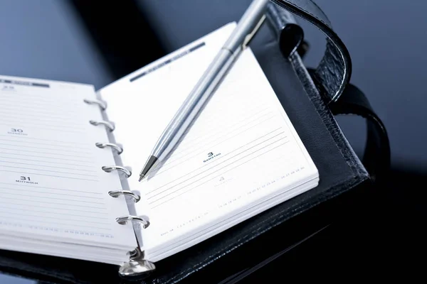 Notebook Pen Pencil Table — Stock Photo, Image