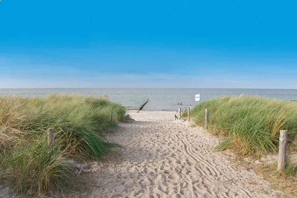 Παραλία Καλοκαίρι Στη Βαλτική Θάλασσα Στη Γερμανία — Φωτογραφία Αρχείου