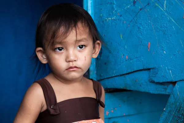 Estimada Joven Que Vive Pobreza Manila Filipinas — Foto de Stock