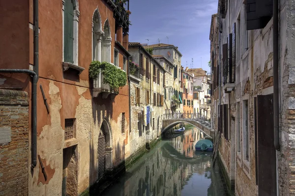 Ein Kleiner Kanal Venedig Italien — Stockfoto