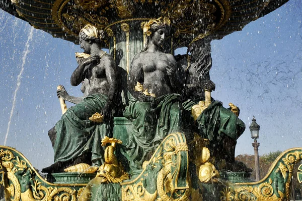 Famosa Fontana Arte Place Concorde Parigi Francia — Foto Stock