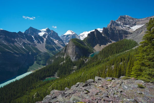 Nella Zona Lake Louise Delle Montagne Rocciose Canadesi Lake Louise — Foto Stock