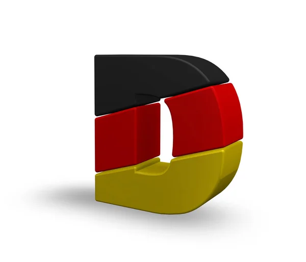 Letra Colores Alemania Ilustración — Foto de Stock