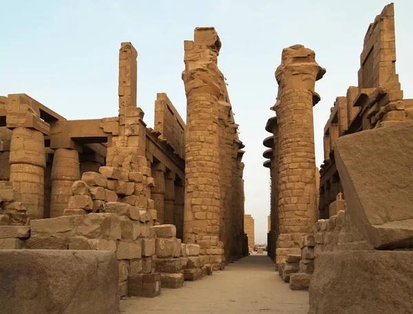 Complejo Del Templo Karnak Usualmente Llamado Karnak Comprende Una Vasta — Foto de Stock