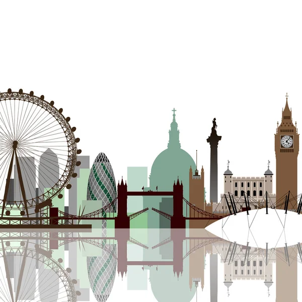Vektor Panorama Londýna — Stock fotografie
