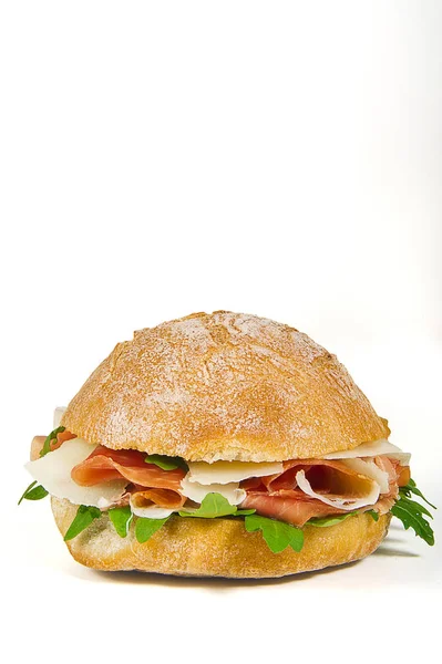 Ciabatta Parmesan Jambon Parme — Photo