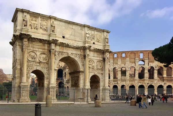 Kolezyum Konstantin Kemeri Roma — Stok fotoğraf