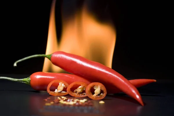 Rode Hete Chili Pepers — Stockfoto