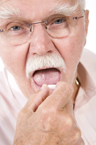 Retrato Homem Bonito Com Barba Bigode — Fotografia de Stock