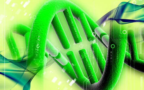 Digital Illustration Dna Structure Colour Background — Stock Photo, Image