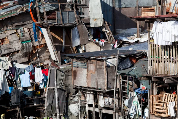 Shanty Cidade Casas Ocupantes Que Parece Ser Uma Cena Total — Fotografia de Stock