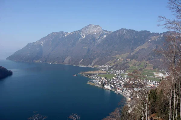 Vista Panorámica Del Hermoso Paisaje Los Alpes —  Fotos de Stock