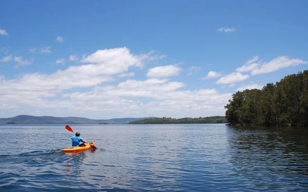 Kajak Direkt Auf Dem Lake Myall — Stockfoto