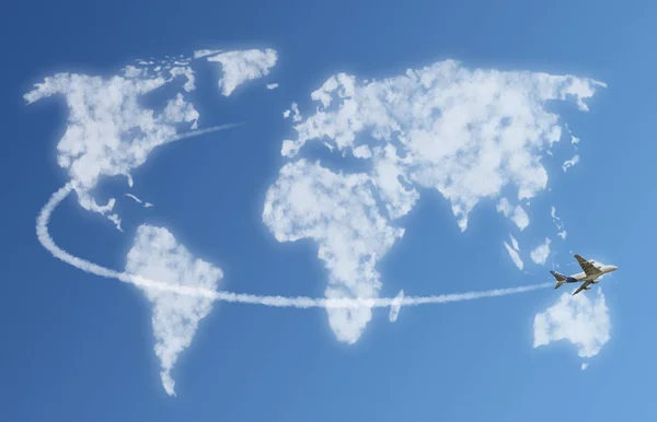 Reisen Die Welt Wolken Konzept — Stockfoto