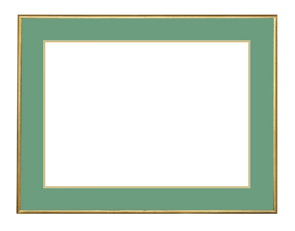 Picture Frame Gold Isolated — Stock Photo, Image