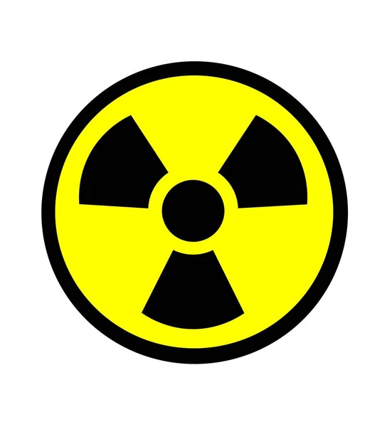 Ikona Znaku Promieniowania Symbol Zagrożenia Płaski Wektor Ilustracji — Zdjęcie stockowe