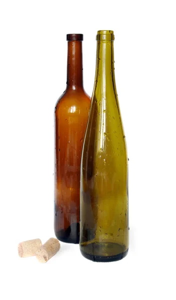 Due Bottiglie Con Tappo — Foto Stock