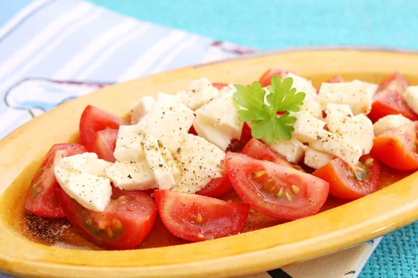 Tomatensalade Met Mozzarella — Stockfoto