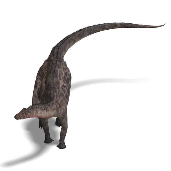 Dinossauro Dicraeossauro Renderização Com Caminho Recorte Sombra Sobre Branco — Fotografia de Stock