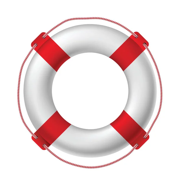 White Life Buoy Vector Illustration — Stock Photo, Image