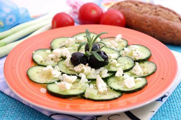 Närbild Färsk Välsmakande Sallad — Stockfoto