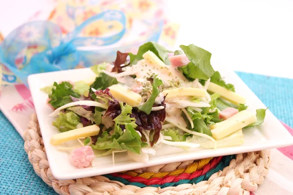 Nahaufnahme Von Frischem Leckerem Salat — Stockfoto