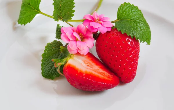 Strawberries Plate — Stock Photo, Image