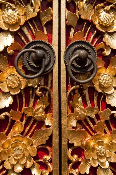 Porta Entrada Ornamentada Para Templo Bali — Fotografia de Stock