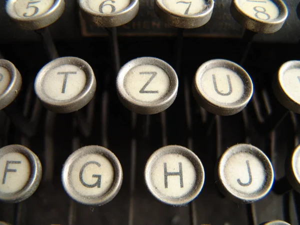 Деталь Старой Пишущей Машинки Клавиатура — стоковое фото