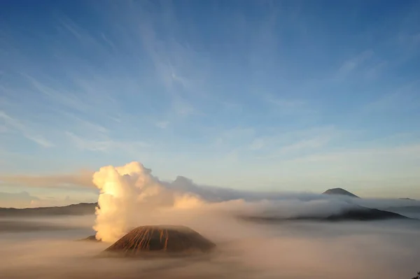 Вид Вулкан Бромо Восходе Солнца — стоковое фото