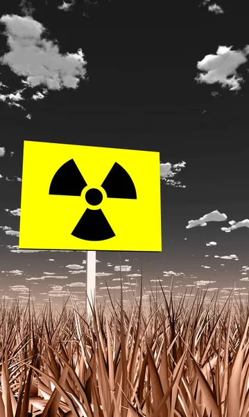 Radioactief Besmet Land — Stockfoto