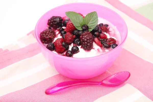 Joghurt Leckeres Dessertessen — Stockfoto