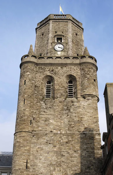 Middeleeuwse Toren Klokkentoren Het Oude Centrum Van Boulogne Pas Calais — Stockfoto