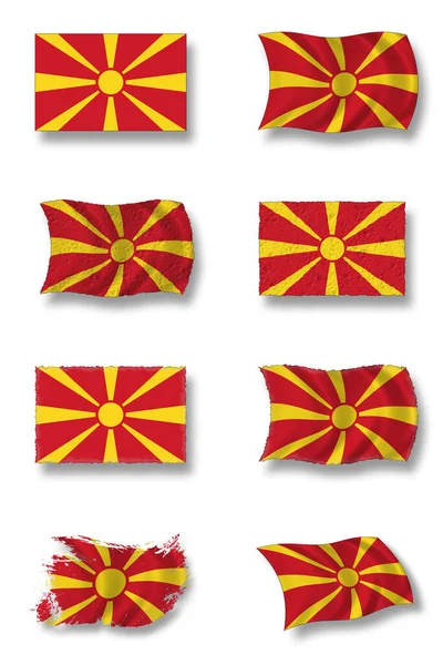 Flagge Mazedoniens Patriotismus Und Land — Stockfoto
