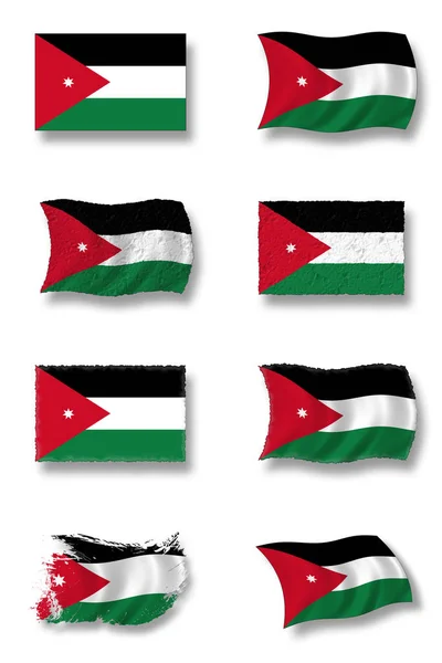 Σημαία Της Ιορδανίας Του Πατριωτισμού Και Της Χώρας — Φωτογραφία Αρχείου