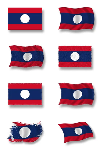 Bandeira Laos Patriotismo País — Fotografia de Stock
