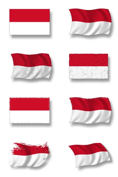 Flaga Monako Patriotyzm Państwo — Zdjęcie stockowe