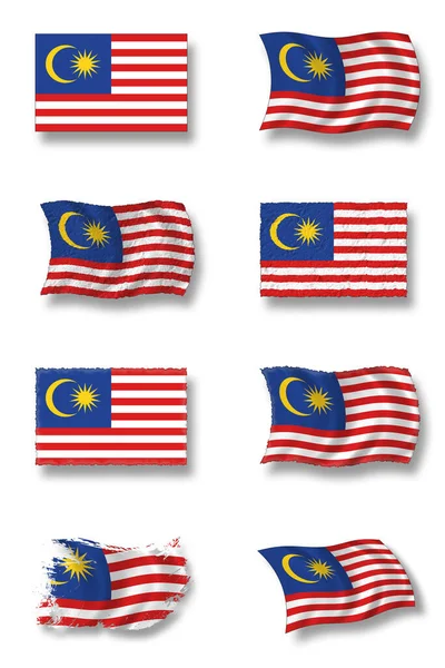 Bandeira Malásia Patriotismo País — Fotografia de Stock