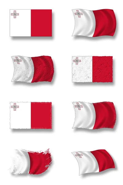 马耳他 爱国主义和国家的旗帜 — 图库照片