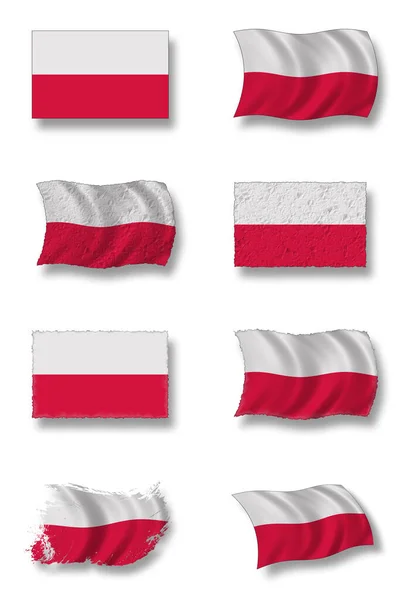 Polens Flagga Patriotism Och Land — Stockfoto