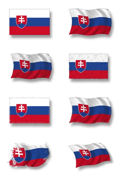 Bandera Eslovaquia Patriotismo País —  Fotos de Stock