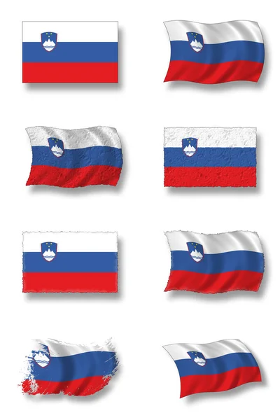 Bandeira Slovenia Patriotismo País — Fotografia de Stock