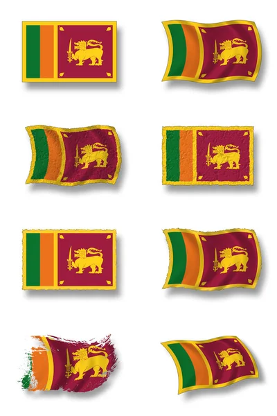 Flaga Sri Lanki Patriotyzm Kraj — Zdjęcie stockowe