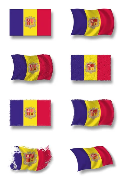 Bandeira Andorra Patriotismo País — Fotografia de Stock
